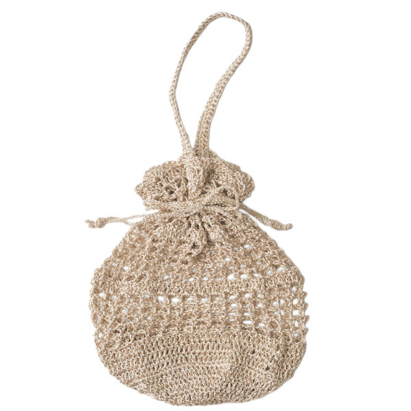 【動画付き】 編み物キット 『Knitting kit 巾着バッグ ピンクゴールド FC-3』 Panami パナミ タカギ繊維