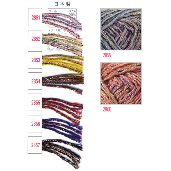秋冬毛糸 『SKI Allegro (スキーアレグロ) 2859番色』 SKIYARN スキーヤーン