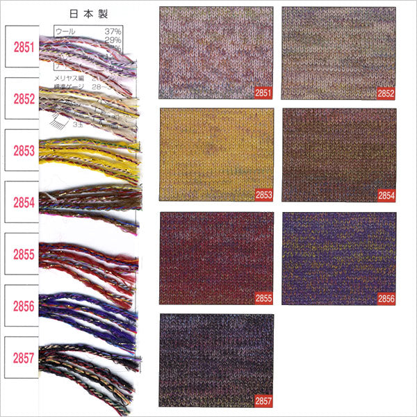秋冬毛糸 『SKI Allegro (スキーアレグロ) 2851番色』 SKIYARN スキーヤーン