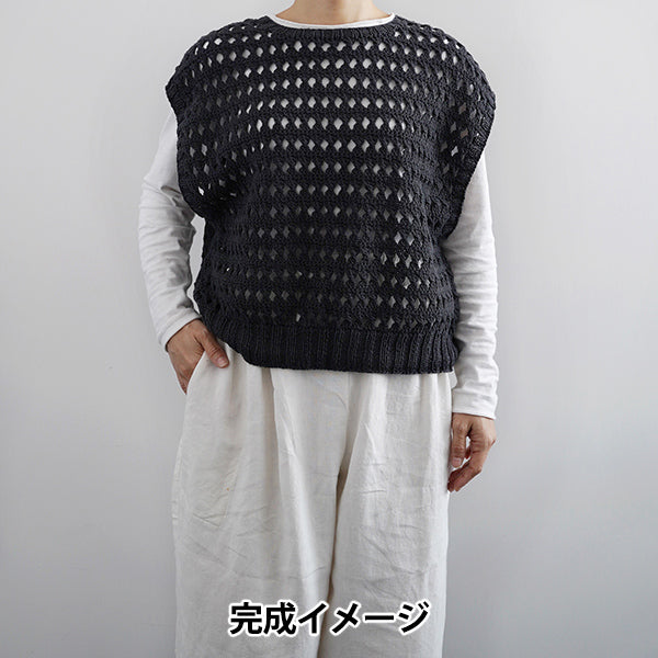 編み物キット 『バックスリット透かしベストA 25S-0401』 DARUMA ダルマ 横田