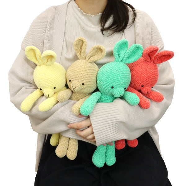 【動画付き】 手芸キット 『うさぎのあみぐるみキットB AMU-498-4』 Hamanaka ハマナカ