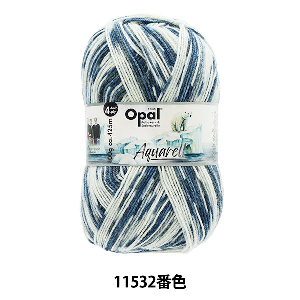 袜子纱线 纱线 “ Aquarel -4ply Color 11532”蛋白石