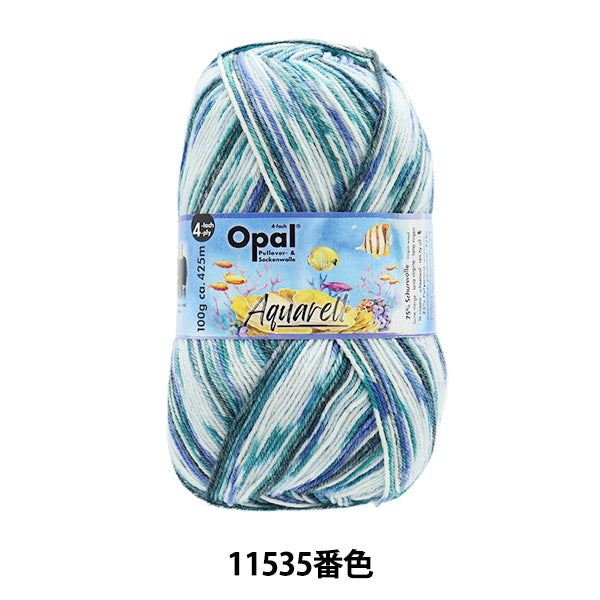 袜子纱线 纱线 “ Aquarel -4ply Color 11535”蛋白石