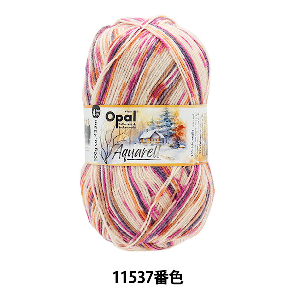袜子纱线 纱线 “ Aquarel -4ply Color 11537”蛋白石