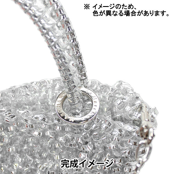 【動画付き】 編み物キット 『ガーター編み プチバッグ シャンパンゴールド 3531』 MARCHENART メルヘンアート