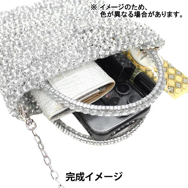 【動画付き】 編み物キット 『ガーター編み プチバッグ パウダーピンク 3532』 MARCHENART メルヘンアート