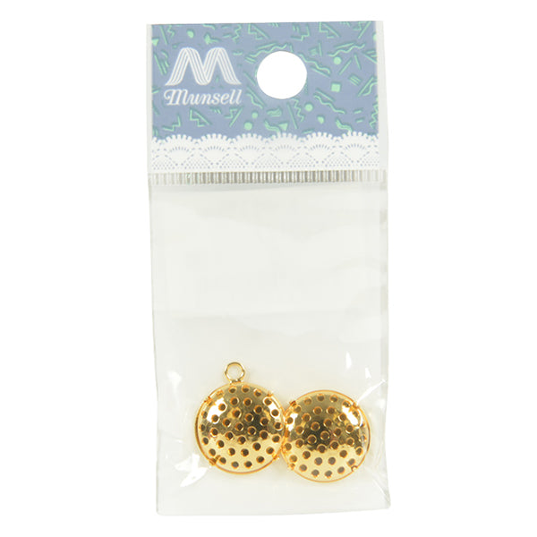 手芸金具 『シャワー カン付き ゴールド 15mm 2個入り #7012』
