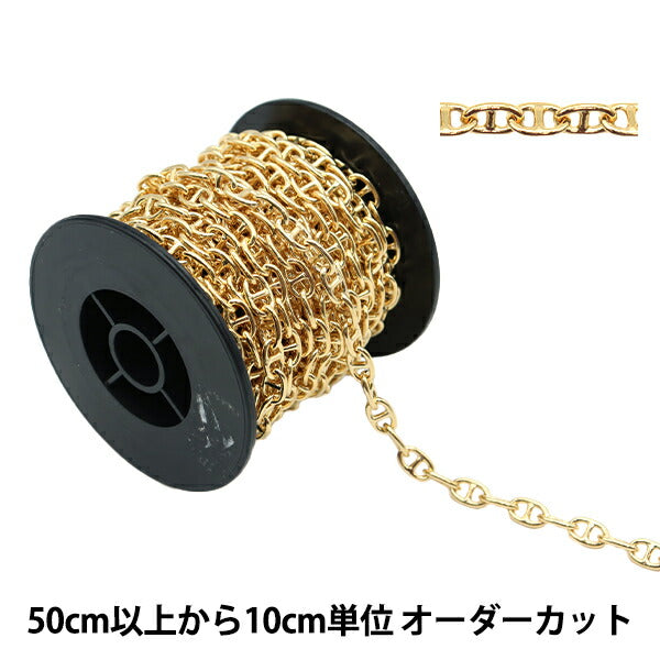 【数量5から】 アクセサリー金具 『デザインチェーン T1017 ゴールド』