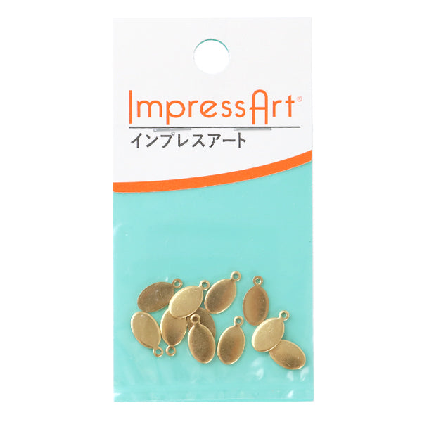 メタルスタンピング 『ImpressArt スタンピングブランク タグ(楕円) 約9.5×6.5mm 8個入 U3001//1』