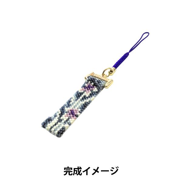 ビーズキット 『京・西陣柄友禅風 藍染ゆかた地根付け 菖蒲 PB-123』 HOBBIX 京都・西陣 ホビックス