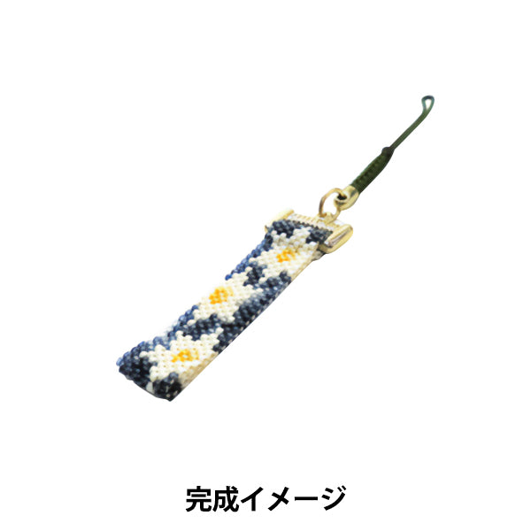 ビーズキット 『京・西陣柄友禅風 藍染ゆかた地根付け 水仙 PB-124』 HOBBIX 京都・西陣 ホビックス