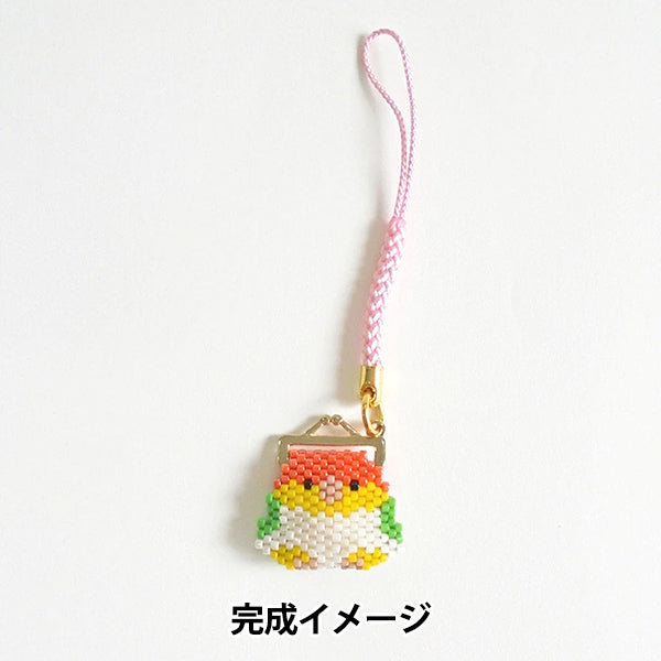 ビーズキット 『京・小鳥のがまぐち根付け シロハラインコ PB-340』 HOBBIX 京都・西陣 ホビックス