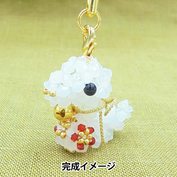 ビーズキット 『京・金運白へび根付け BK-132』 HOBBIX 京都・西陣 ホビックス