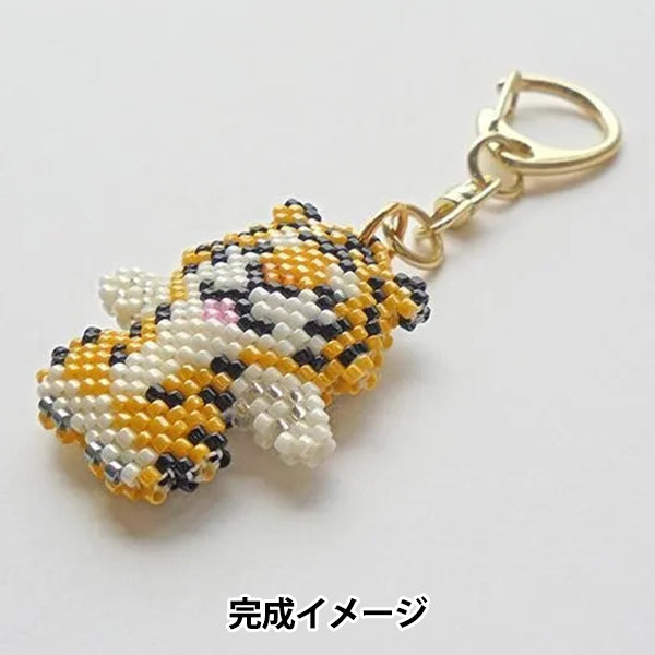 BeadsKit "Kyoto Animal Proverb Keychain Tiger and Tsubasa PB-353" HOBBIX Kyoto Nishijin Hobbix