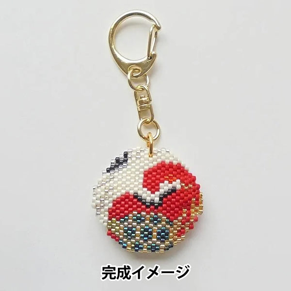 BeadsKit "Kyoto Animal Proverb Keychain: Crane is a thousand years old turtle is a whole year PB-356" HOBBIX Kyoto Nishijin Hobbix