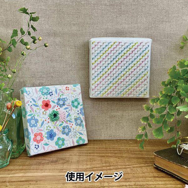 額 『ファブリックパネル 11cm×11cm ホワイト 6-35-1』 TOHO BEADS トーホービーズ