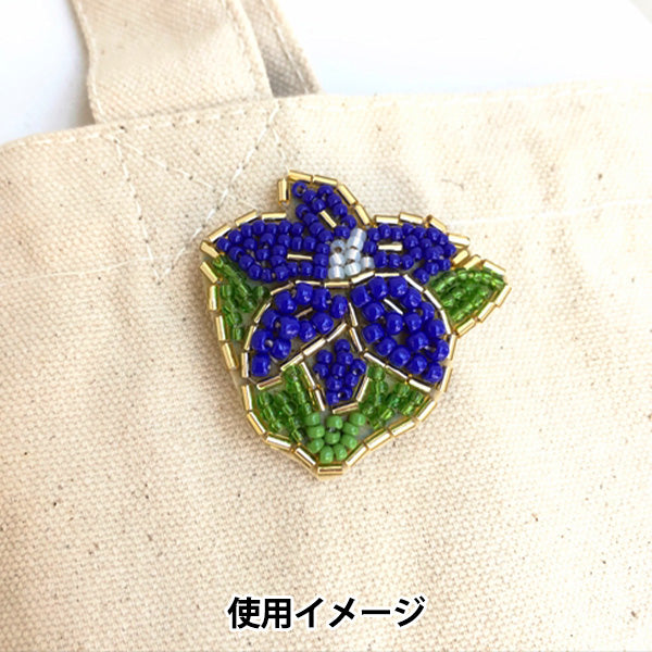 ビーズキット 『and t kit labo お花刺しゅうブローチ キキョウ atkl-3』 TOHO BEADS トーホービーズ