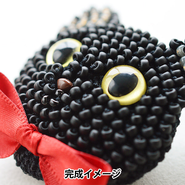 ビーズキット 『ビーズ編みの猫ブローチ 黒猫 BFK658』 MIYUKI ミユキ
