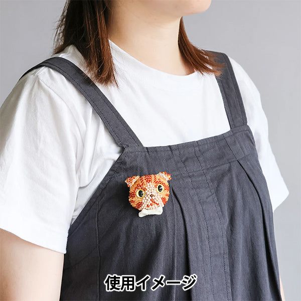 珠子套件“猫胸针套件折耳木吉虎 BFK671" 美雪