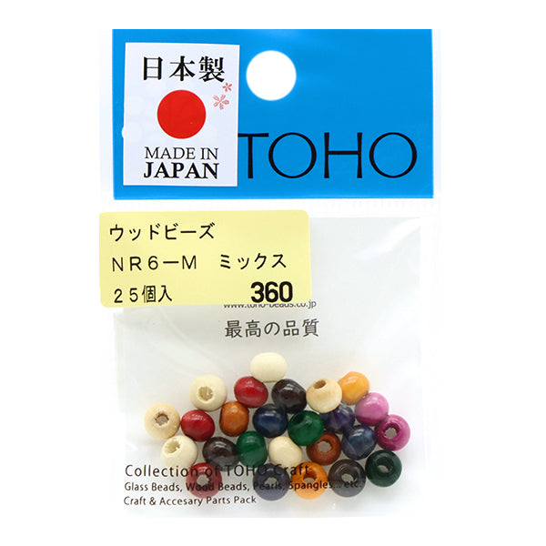 ビーズ『ウッドビーズ NR6-M』TOHOBEADSトーホービーズ