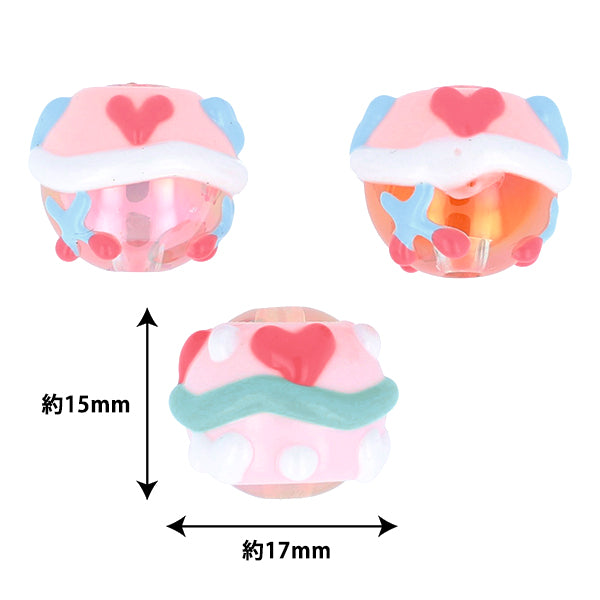 手芸パーツ 『ペイントビーズ 3個入り 01 PTB-01』 KIYOHARA 清原