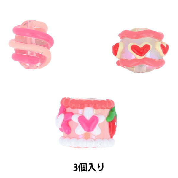 手芸パーツ 『ペイントビーズ 3個入り 02 PTB-01』 KIYOHARA 清原