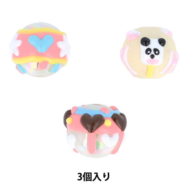 手芸パーツ 『ペイントビーズ 3個入り 04 PTB-01』 KIYOHARA 清原