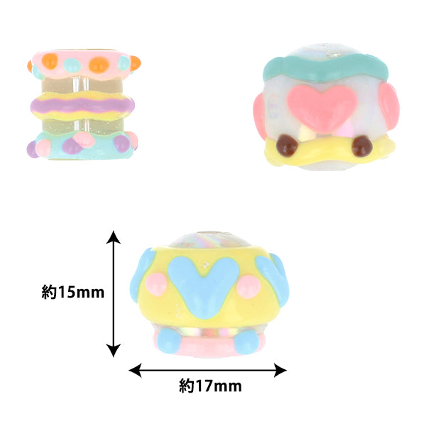 手芸パーツ 『ペイントビーズ 3個入り 05 PTB-01』 KIYOHARA 清原