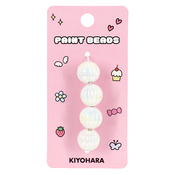 Craft parts "Paint"Beads AuroraBeads 14mm White PTB-08" KIYOHARA