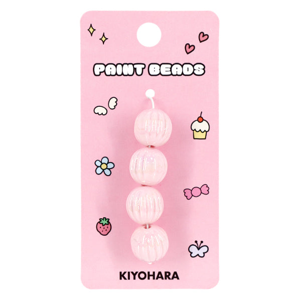 Craft parts "Paint"Beads AuroraBeads 14mm Pink PTB-08" KIYOHARA