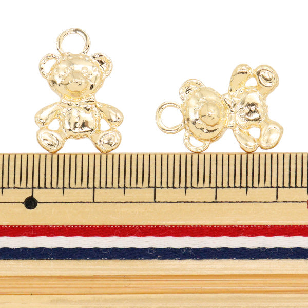 アクセサリー素材 『チャーム くま ゴールド 4個入り M12646-G』