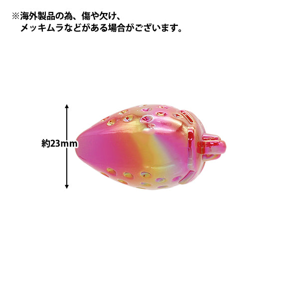 アクセサリー素材 『アクリルチャーム いちご レッド 2個入り A4713』
