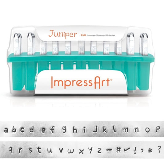 Metal engraved metal stamping "IMPRESSART Letter Stamp JUNIPER lowercase 3mm U005 3" MIYUKI Miyuki