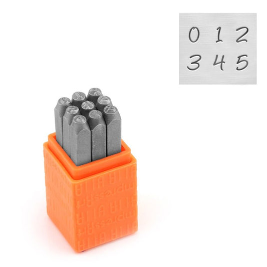 Metal engraved metal stamping "IMPRESSART Economy Letter Stamp BRIDGETTE Number 3mm U0302 3 1" MIYUKI Miyuki