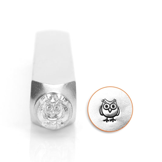 Metal engraved metal stamping "IMPRESSART Design stamp owl 6mm U1036 6" Miyuki Miyuki