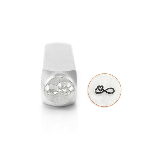 Metal engraved metal stamping "IMPRESSART Design Stamps Infinity Heart 6mm U1040 6" MIYUKI Miyuki