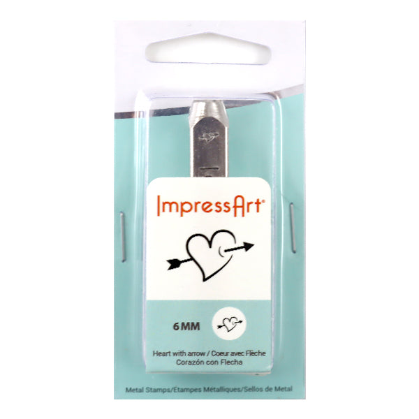 金属刻印 メタルスタンピング 『ImpressArt デザインスタンプ ハートウィズアロー 6mm U1041 6』 MIYUKI ミユキ