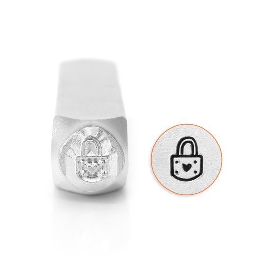 Metal engraved metal stamping "IMPRESSART Design Stamp Padlock Heart 6mm U1042 6" MIYUKI Miyuki