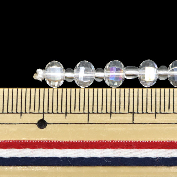 ビーズ 『ガラスビーズ マルチカット 6mm クリスタルオーロラ JIN24-G-13』