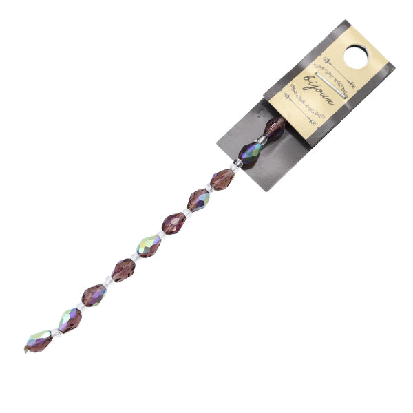ビーズ 『ガラスビーズ ドロップカット 5×7mm グレープオーロラ JIN24-G-15』