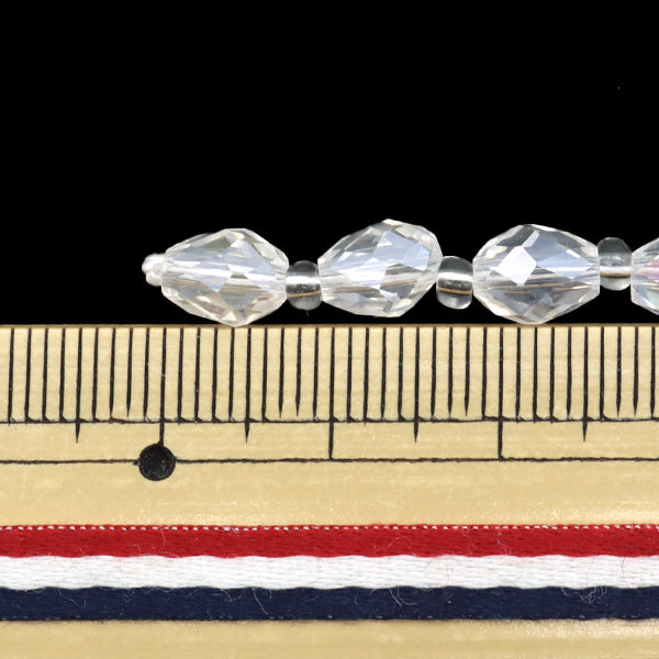 ビーズ 『ガラスビーズ ドロップカット 5×7mm クリスタルオーロラ JIN24-G-18』