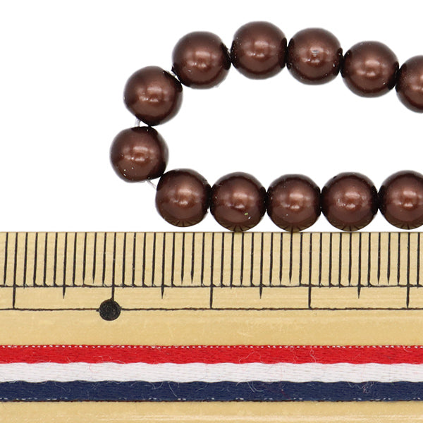 ビーズ 『ガラスパールビーズ 6mm プラム JIN24-P-11』