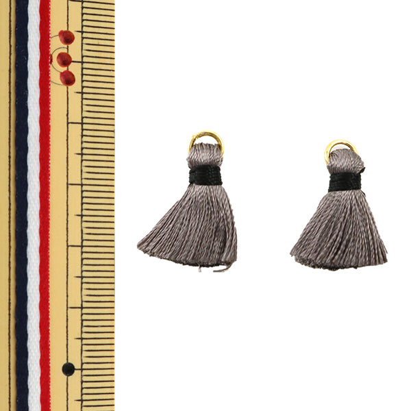 手工藝品零件“迷你流蘇灰色2件GN-41-03”