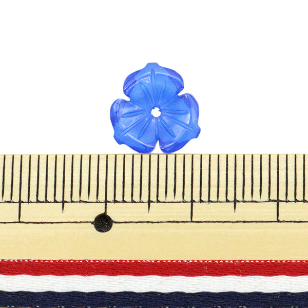 Accessory material "Acrylic flower mix blue 12 pieces Chkf-21A-01A"