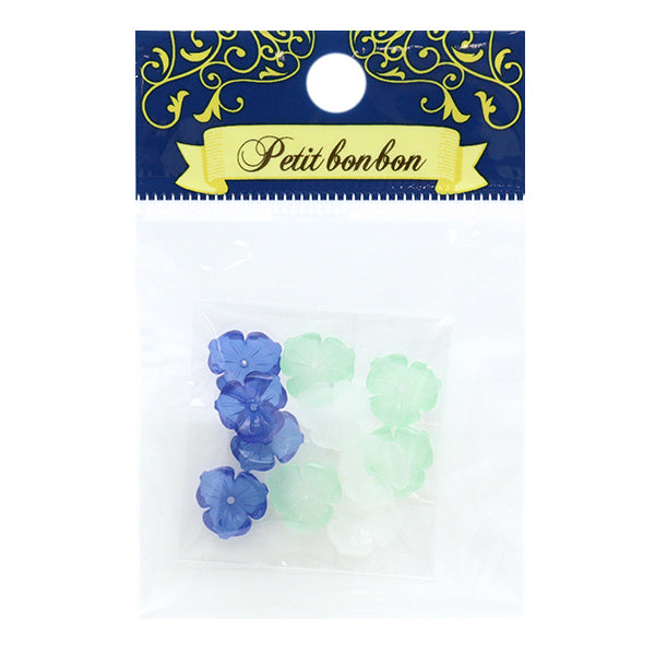 Accessory material "Acrylic flower mix blue 12 pieces Chkf-21A-01A"