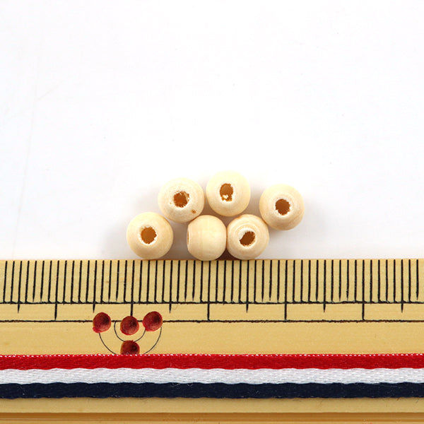 Accessory material "WoodBeads Round 6mm or 35 pieces "