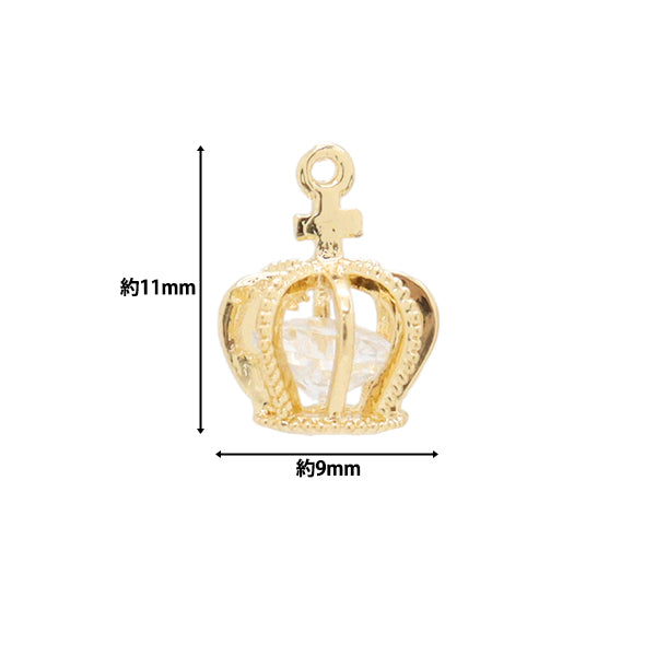 附件材料“锆石魅力皇冠2件金M1796"