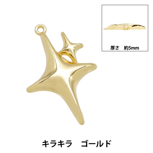Accessory material "Charm Glitter Gold AP24028"