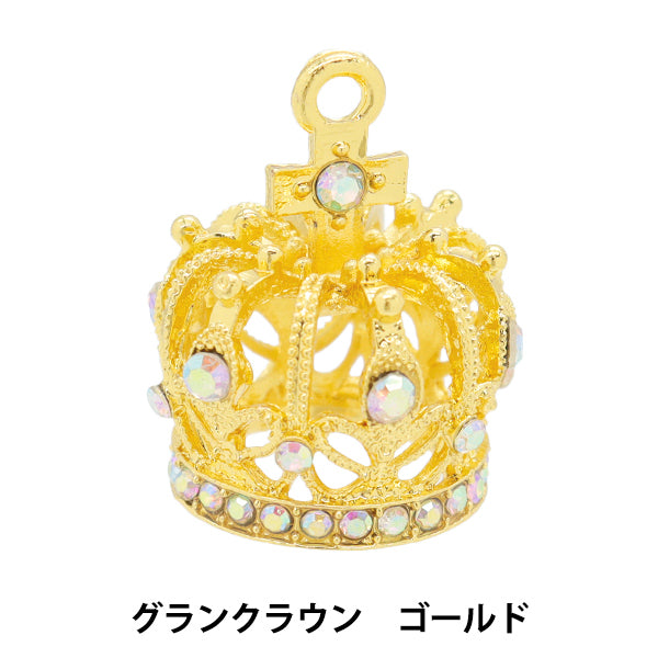 Accessory material "Charm Grand Crown Gold AP24035"