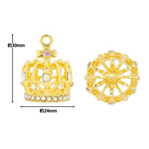 Accessory material "Charm Grand Crown Gold AP24035"